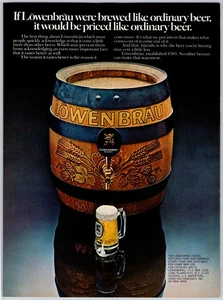 1974 LOWENBRAU BEER Vintage 8"X11" Magazine Ad 1970's HTN38 - Picture 1 of 1