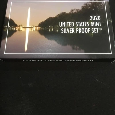 EE. UU. 2020 JUEGO DE PRUEBA DE PLATA COMO NUEVO CON BONIFICACIÓN CON NÍQUEL, CERTIFICADO DE AUTENTICIDAD, CAJA ORIGINAL Foto 1 de 3