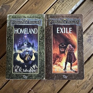 The Dark Elf Trilogy Forgotten Realms R.A. Salvatore (PB) Homeland, Exile 1st Pr - Picture 1 of 6
