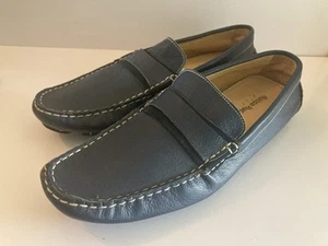 Bacco Bucci Shoes Mens Loafers Blue Suede Slip On Casual Comfort Low Top 10.5 - Picture 1 of 7