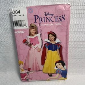 Simplicity 9384 Girls Princess Snow White Aurora Costume Pattern 3-8 Uncut - Picture 1 of 3