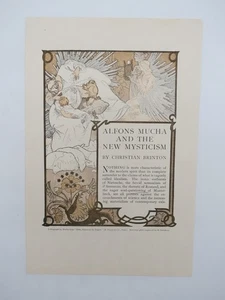 ARTÍCULO E ILUSTRACIONES ORIGINALES DE ALFONS MUCHA Y EL NUEVO MISTICISMO DE 10 PÁGINAS - Imagen 1 de 10