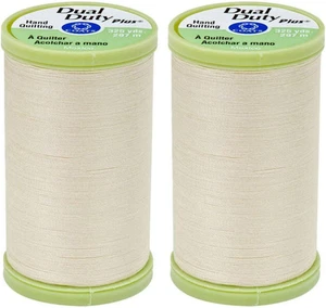 2er-Pack Paket Coats & Clark Dual Duty Plus Hand Quiltgarn 325 Yard Natur - Bild 1 von 1