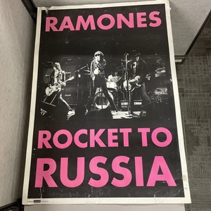RAMONES Rocket to Russia 1990s UK Band Poster 25x35in Pop culture Original - Picture 1 of 16