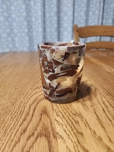 Cedar & Resin Sparkling Fairy Dust Tea Light Hand Turned Accent Piece 3.5 X 4" - Picture 1 of 13
