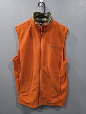 Columbia Pro Hunting Gear Orange / Camo Fleece Vest Size Medium - Image 1 of 4