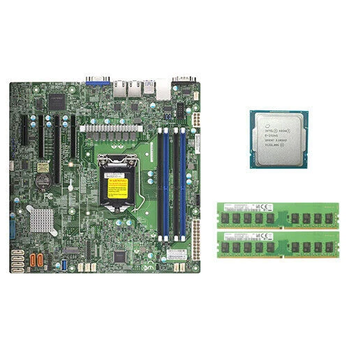 Supermicro X12STL-F+Xeon E-2324G 4Core Up to 4.60GHz/2xDDR4 16G 3200/4K UHD P750 - Bild 1 von 1