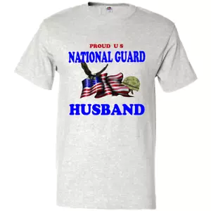 Kurzärmeliges T-Shirt: ""Proud U.S. National GuardHusband"" (GHUS) - KOSTENLOSER VERSAND - Bild 1 von 4