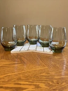 5 vasos de colección Libbey Tempo vidrio verde oliva MCM aguacate tiene más de 10 oz. - Imagen 1 de 12