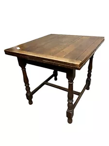 Waring & Gillow Small Early 20th Century Oak Draw Leaf Extending Dining Table - Picture 1 of 23
