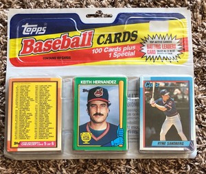 1990 TOPPS BATTING LEADERS KEITH HERNANDEZ TOP KMART UNOPENED 100 CARD RACK PACK