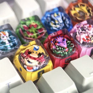 1PC Handmade Digital Monster Keycap Backlit For Cherry MX Keyboard - Picture 1 of 32