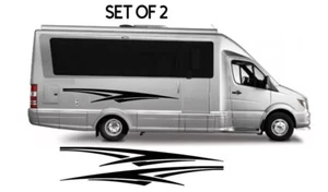 (2) RV Car Truck Pontoon Boat Trailer Side Accent Decals Graphics Stripes V2 - Picture 1 of 2