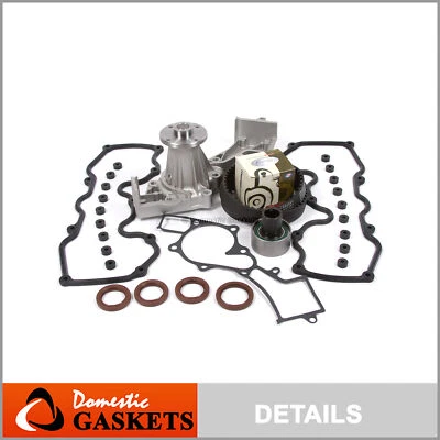 Cubierta de válvula de bomba de agua de correa de distribución compatible con 96-04 Nissan Frontier Xterra 3,3 L VG33E Foto 1 de 4