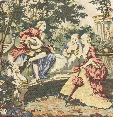 2 Renaissance Tapestry Cushion Covers 15 x 15 with zipper - Image 1 of 4