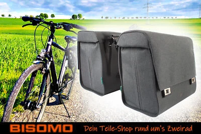 BISOMO Fahrrad Tasche Gepäckträger Solid Gepäckträgertasche doppel Fahrradtasche 2x 23L
