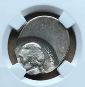 (ND)Jefferson-D 5C Nickel-Mint Error NGC-UNC Details Struck 50% Off Center - Picture 1 of 5