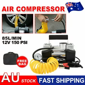 HEAVY DUTY 12V Portable Car Air Compressor Auto Tire Pump Tyre Inflator 150 PSI - Picture 1 of 15