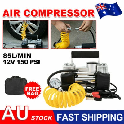 HEAVY DUTY 12V Portable Car Air Compressor Auto Tire Pump Tyre Inflator 150 PSI - image 1 of 4