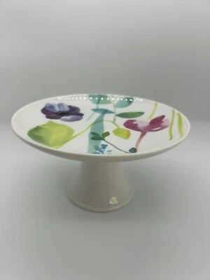 Portmeirion Cake Stand “Water Garden”Collection Porcelain Single-Tiered S9 - Image 1 of 4