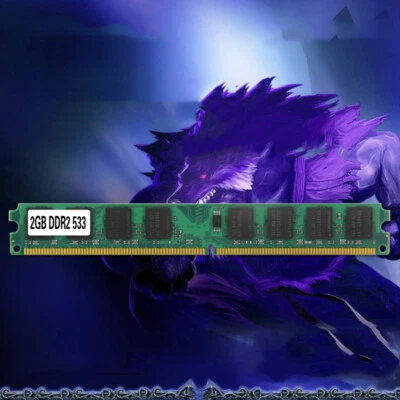 Desktop Memory Ram DIMM PC2-4200 DDR2 533 MHz 240PIN 2GB / DDR2 PC2-4200 - Image 1 of 4