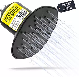 High Pressure Filtered Shower Head - Advanced Filtration for Hair, Skin & Nails - Picture 1 of 12