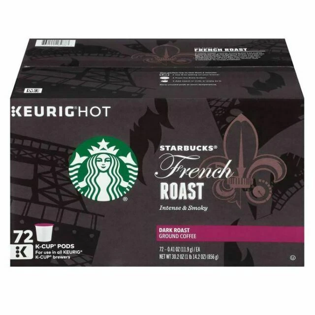 Starbucks French Roast Coffee K-Cup Pods - 72 Count