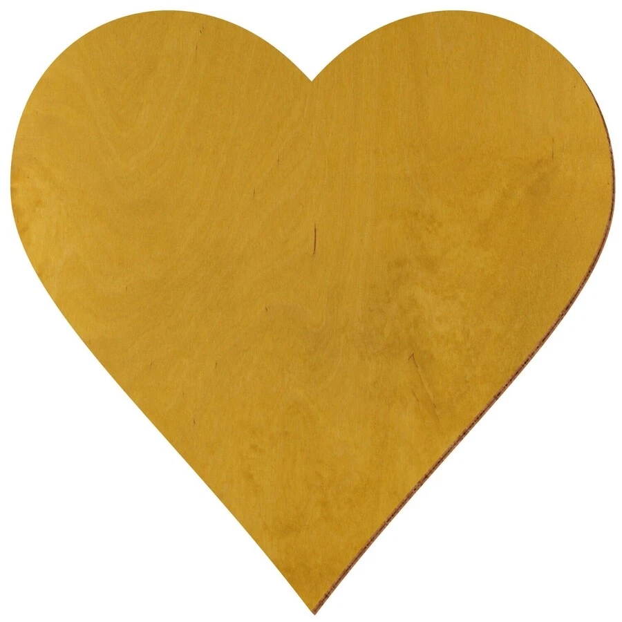 Holz Herz Eiche hell beidseitig lackiert Deko Basteln 3-50cm - Bild 1 von 1