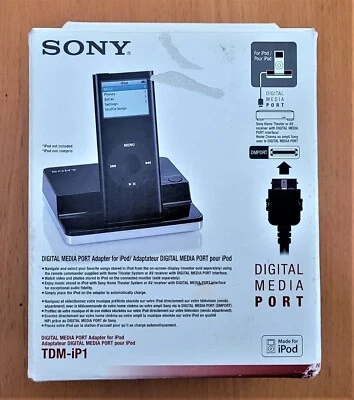 ADAPTADOR DE PUERTO DE MEDIOS DIGITALES SONY TDM-iP1 para iPOD  Foto 1 de 4
