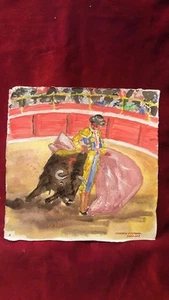 TAUROMAQUIA n-1 ACUARELA PIEZA UNICA papel manual Artistico Fernando Diaz Peral - Picture 1 of 1