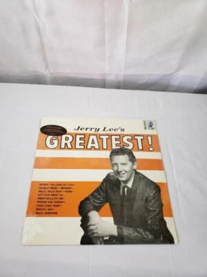 JERRY LEE LEWIS GREATEST HITS ~ HYPE/PRICE STICKER ~ 1989 ~ LP ~ NEW SEALED - Image 1 of 4