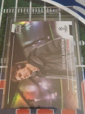 2021-22 Stadium Club Chrome BRENDEN AARONSON 15 SILVER REFRACTOR SP Salzburg - Image 1 of 2