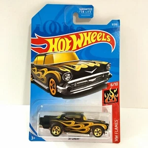 *NEW* HOT WHEELS - 2019 " '57 Chevy" HW FLAMES 6/10 *SHIPS FAST* - Picture 1 of 4