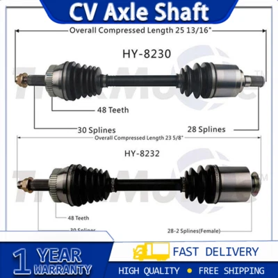 Eixo TrakMotive CV junta CV 2x para 2012 - 2016 Hyundai Azera - Imagem 1 de 4