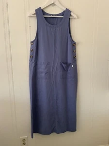 Amy K Su (AKS) women dress petite Sz S blue sleeveless - Picture 1 of 5