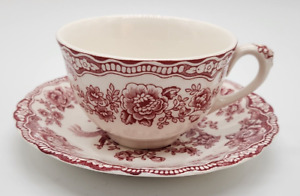 1.5 Crown Ducal England * Bristol rot * Tee / Kaffeetasse + Untere