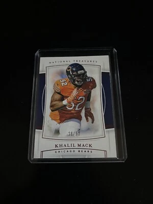 Khalil Mack 2019 National Treasures Jersey /52 football card Bears 55 - Image 1 of 2