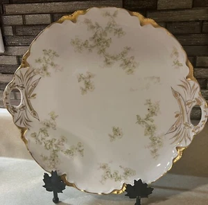 Beautiful Antique Cake Serving Plate 10” Haviland & CO/ Limoges France W/handles - Picture 1 of 3