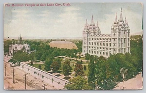Postal del Templo Mormón en Salt Lake City Utah c1910 - Imagen 1 de 2