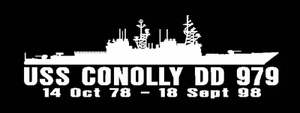Decalcomania silhouette USS CONOLLY DD 979 US Navy USN militare - Foto 1 di 6