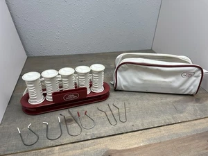 Rizador de pelo Vidal Sassoon JetSetter 5 Hot Rollers con clips + bolsa VS-305 funciona - Imagen 1 de 2