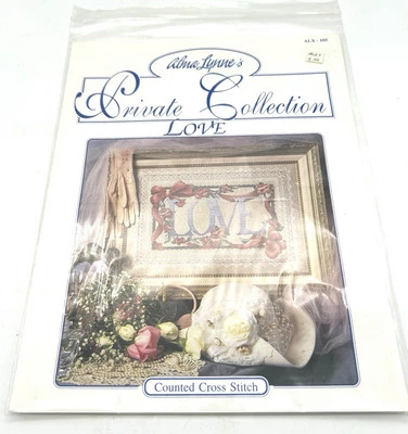 Alma Lynne’s Private Collection Counted Cross Stitch Pattern Chart LOVE 1992 - Image 1 of 4