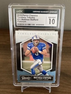 Matthew Stafford 2010 Classics Timeless Tributes Platinum SSP /25 CGC 10 - Bild 1 von 2