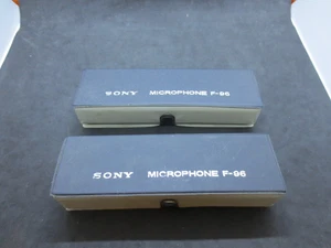 2EA Vintage 70er Jahre Sony Mikrofon F-96 Dynamic Mic + Original Koffer - Bild 1 von 3