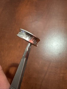 Cinturino concavo Tiffany T & Co. 1997 in argento sterling 1837 misura 5 - Foto 1 di 3