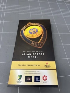 VINTAGE CRICKET PROGRAMME ALLAN BORDER MEDAL 7th ANNUAL 2006 CROWN - Picture 1 of 4