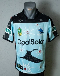 Maglia Cronulla Sharks 2018 NRL Rugby League Home Shirt Uomo Taglia Adulto M - Foto 1 di 5