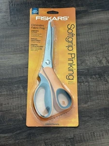 Fiskars Softgrip Pinking Fabric Shears 8" blade NIP - Picture 1 of 4