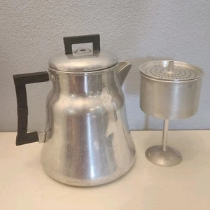 Vtg Wear-Ever 3012 Aluminum Coffee Tea Pot Percolator Camping USA Made 12 cup  - Picture 1 of 14