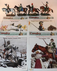4 Del Prado Cavalry Napoleonic Wars Pewter Figures Nos 29 30 31 & 32 + Booklets - Picture 1 of 13